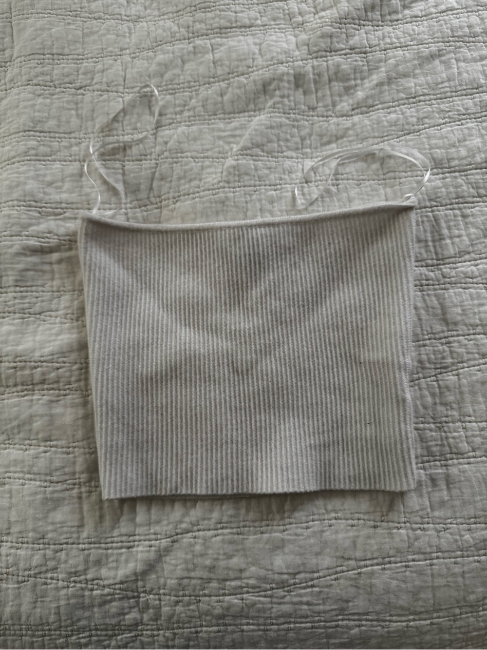 Never Before Worn La Hearts White Ribbed Cropped Tube Top